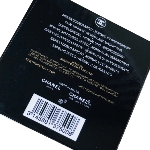NIB CHANEL Black Double Mirror With Velvet Cover - Picture 6 of 6
